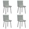 vidaXL Cadeiras de jantar 4 pcs veludo cinzento-claro