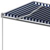vidaXL Toldo autom&aacute;tico independente 500x350 cm azul e branco