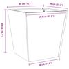 vidaXL Garden Planters 2 pcs 40x40x40 cm a&ccedil;o resistente &agrave;s intemp&eacute;ries