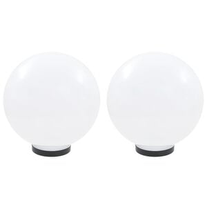 vidaXL Candeeiro esf&eacute;rico LED 2 pcs 30 cm PMMA