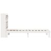 vidaXL Cama com estante sem colch&atilde;o 90x190 cm pinho maci&ccedil;o branco