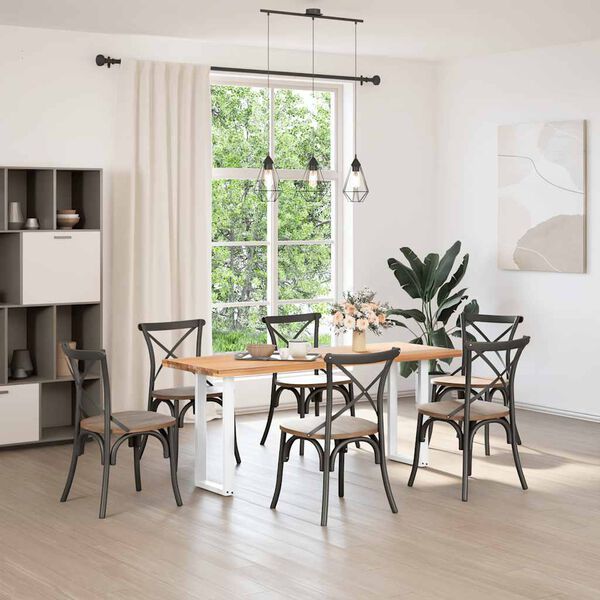 vidaXL P&eacute;s de mesa de console em forma de U, 2 pe&ccedil;as, branco, 28x(72-73) cm, a&ccedil;o