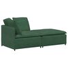 vidaXL Sof&aacute; modular com apoio para os p&eacute;s e almofadas, em tecido de veludo cotel&ecirc; verde escuro