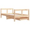 vidaXL Estrutura de cama infantil c/ gavetas 80x160 cm pinho maciço