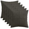 vidaXL Capa almofada 6 pcs ALMELO Antracite 30 x 30 cm cord&atilde;o