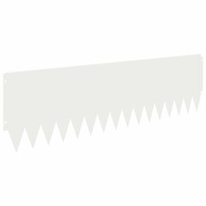 vidaXL Acabamento para Gramado 20 unid. 103 x 30 cm A&ccedil;o Branco