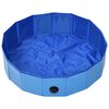 vidaXL Piscina para cães dobrável 80x20 cm PVC azul
