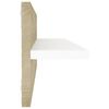 vidaXL Estantes de parede 2 pcs 60x11,5x18 cm contrapl. branco/sonoma