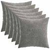 vidaXL Capa almofada 6 unid. HEERLEN Cinzento-Escuro 30 x 30 cm