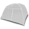 vidaXL Tenda de campismo 200x120x130 cm fibra de vidro branco