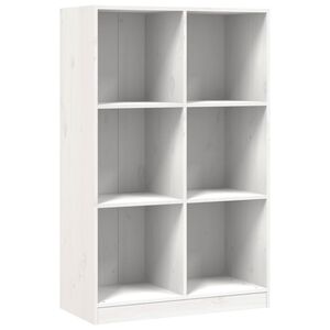 vidaXL Estante 70x33x110 cm madeira de pinho maci&ccedil;a branco