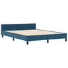vidaXL Cama Box com cabeceira Azul Escuro 140 x 200 cm Veludo