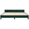 vidaXL Estrutura de cama sem colch&atilde;o 200x200 cm veludo verde-escuro