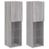 vidaXL M&oacute;veis de TV com luzes LED 2 pcs 30,5x30x102 cm cinzento sonoma