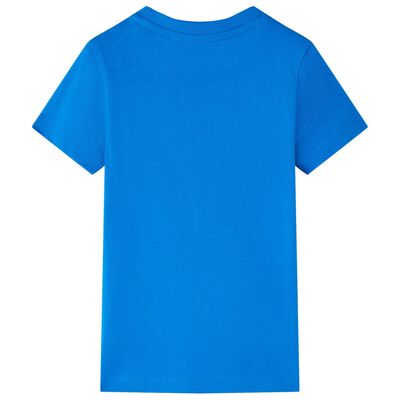 T-shirt infantil azul brilhante 92