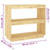 vidaXL Estante 80x35x71 cm madeira de pinho maciça