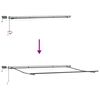vidaXL Toldo Retr&aacute;til Manual Cinzento-claro 400 &times;300 cm tecido