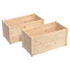 vidaXL Vaso/floreira de jardim 2 pcs 100x50x50cm pinho maciço