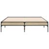 vidaXL Estrutura de cama 140x190 cm derivados madeira/metal