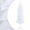 vidaXL &Aacute;rvore Slim de Natal Artificial 150 cm PVC e A&ccedil;o Branco