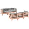 vidaXL 7 pcs conj. sof&aacute;s jardim c/ almofad&otilde;es madeira abeto-de-douglas