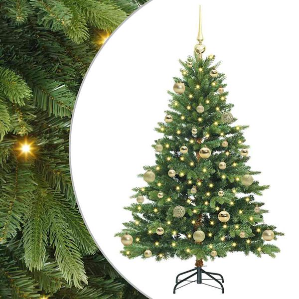 vidaXL &Aacute;rvore de Natal Artificial com 150 LEDs Verde 120 cm PE e PVC