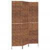 vidaXL Biombo de 3 pain&eacute;is 122x180 cm jacinto de &aacute;gua castanho
