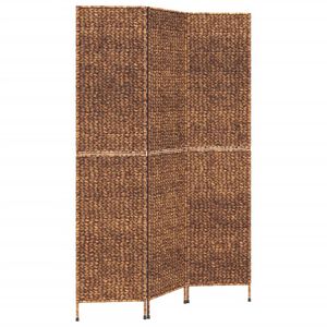 vidaXL Biombo de 3 pain&eacute;is 122x180 cm jacinto de &aacute;gua castanho