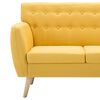vidaXL Sof&aacute; de 3 lugares estofos de tecido 172x70x82 cm amarelo