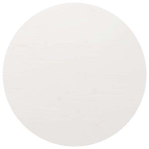 vidaXL Tampo de mesa redondo &Oslash;80x3 cm madeira de pinho maci&ccedil;a branco