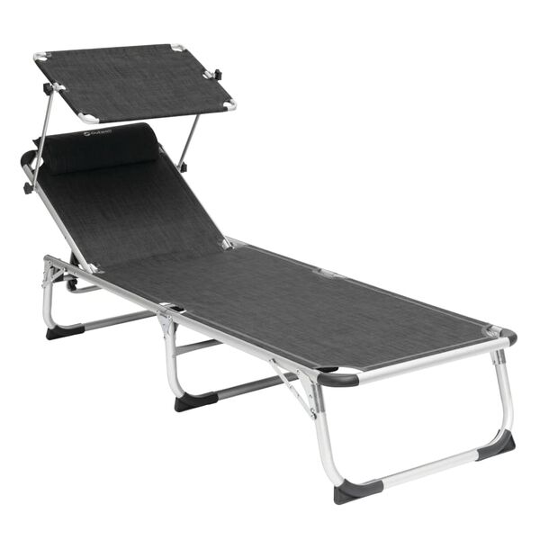 Outwell Cadeira dobr&aacute;vel Victoria preto e cinzento