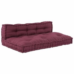 vidaXL Travesseiro para Sof&aacute; Pallet 2 unid. Tecido Maroons