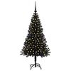 vidaXL &Aacute;rvore de Natal com 150 LEDs com suporte Preto 120 cm PVC