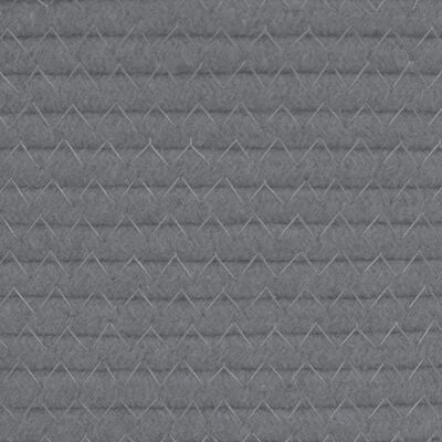 vidaXL Cestos de arrumação 2 pcs Ø24x18 cm algodão cinzento e branco