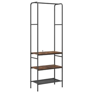 vidaXL Suporte para Roupas Carvalho Defumado 60 x 30 x 171 cm