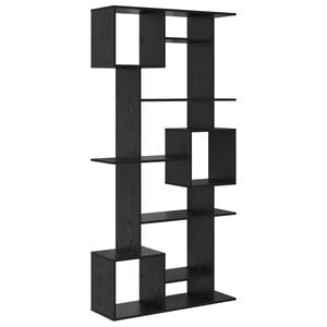 vidaXL Gabinete de Livros 9 n&iacute;veis 92 x 29 x 188 cm Carvalho Preto