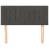 vidaXL Cabeceira de cama veludo 100x5x78/88 cm cinzento-escuro