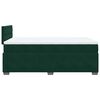 vidaXL Cama boxspring com colch&atilde;o 120x200 cm veludo verde-escuro