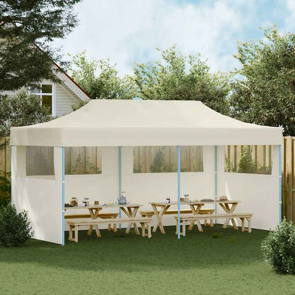 vidaXL Tenda para festas pop-up dobr&aacute;vel 3 x 6 m creme