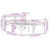 vidaXL Estrutura cama c/ cabeceira 140x200cm pinho maci&ccedil;o castanho-mel