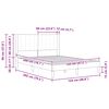vidaXL Estrutura da Cama Cinza Escuro 120 x 200 cm Veludo