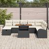 vidaXL Conjunto de Sof&aacute; de Jardim 9 pcs Preto vime PE