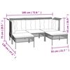 vidaXL 7 pcs conjunto lounge de jardim c/ almofad&otilde;es vime PE cinzento