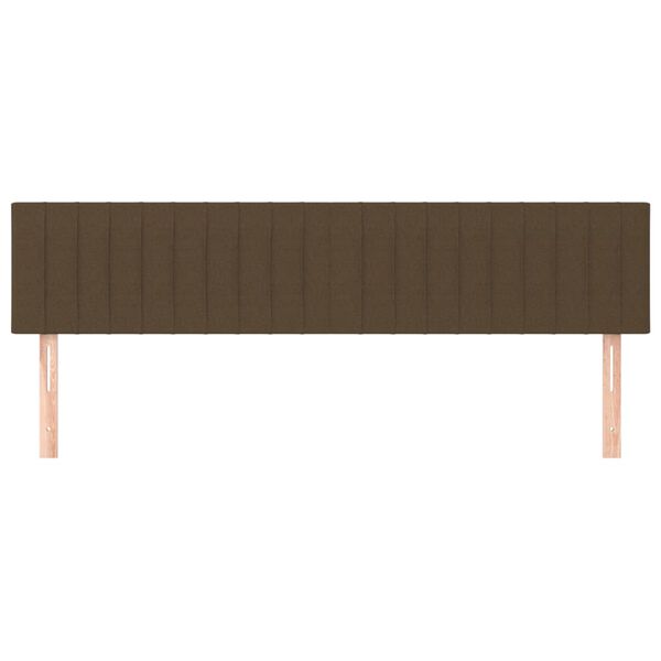 vidaXL Cabeceiras castanho-escuro 200x5x78/88 cm tecido