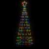 vidaXL &Aacute;rvore de Natal LED com Spikes 220 LEDs Coloridos 180 cm