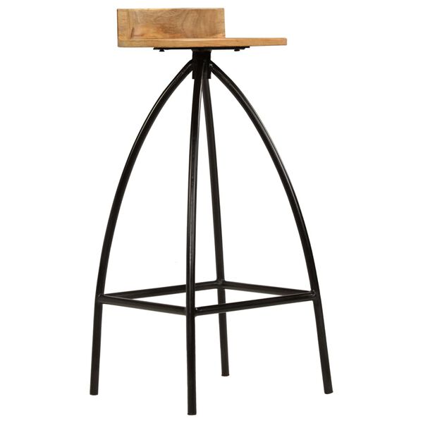 vidaXL Cadeiras de bar 2 pcs madeira de mangueira maci&ccedil;a