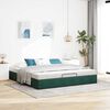 vidaXL Estrutura de cama otomana sem colchão 160x200 cm verde escuro