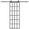 vidaXL Porta deslizante c/ conj. ferragens 76x205cm vidro ESG preto