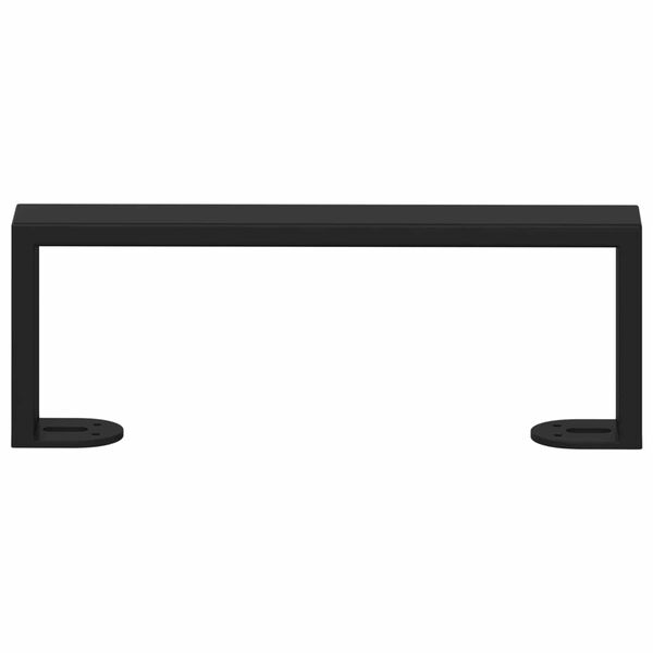 vidaXL P&eacute;s de M&oacute;veis 2 pcs Preto 28,1 x 4 x 10 mm Ferro