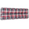 vidaXL Almofad&atilde;o p/ sof&aacute; de paletes 120x40x12cm tecido xadrez vermelho